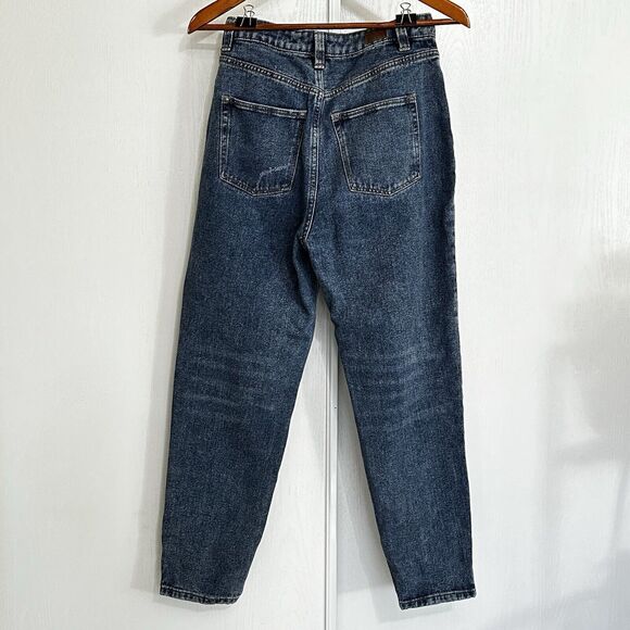 Simple Society Womens Jeans Straight High Rise Distressed Pleated Leg Sz 5/27 - Picture 4 of 9